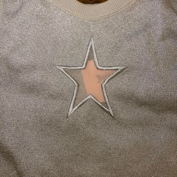 Heaven by Marc Jacobs Women's Silver Glitter Knit Tank Top - Picture 4 of 7